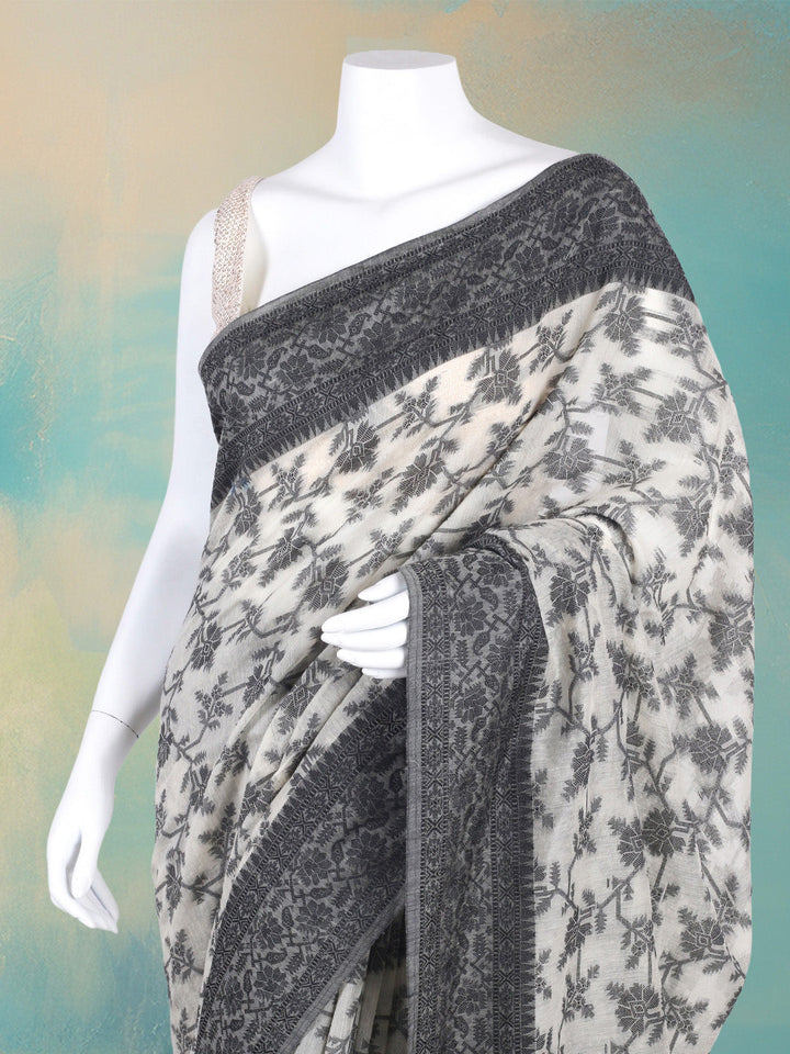 Resham Woven Design Cotton Saree