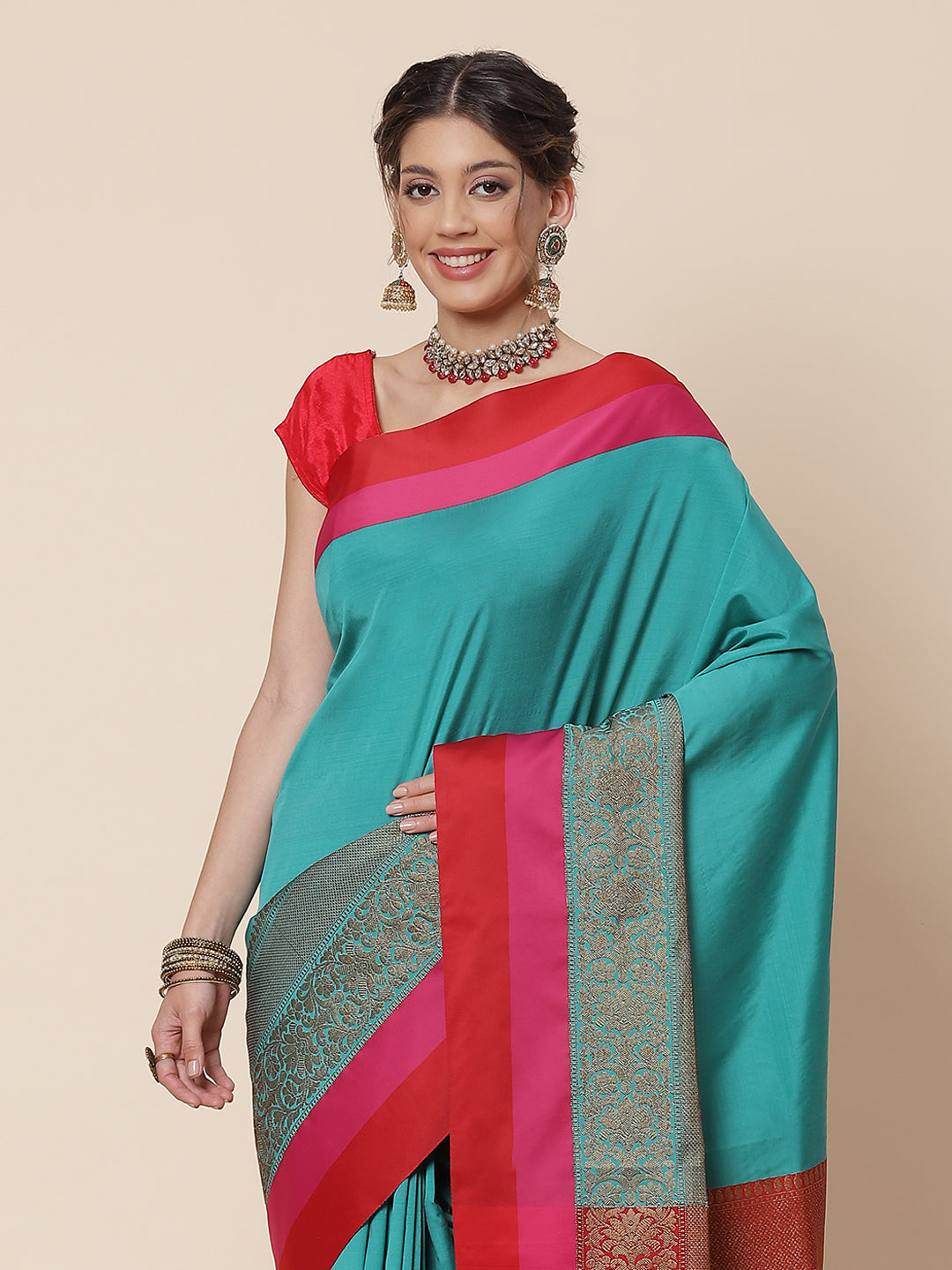 Zari Border Cotton Woven Saree