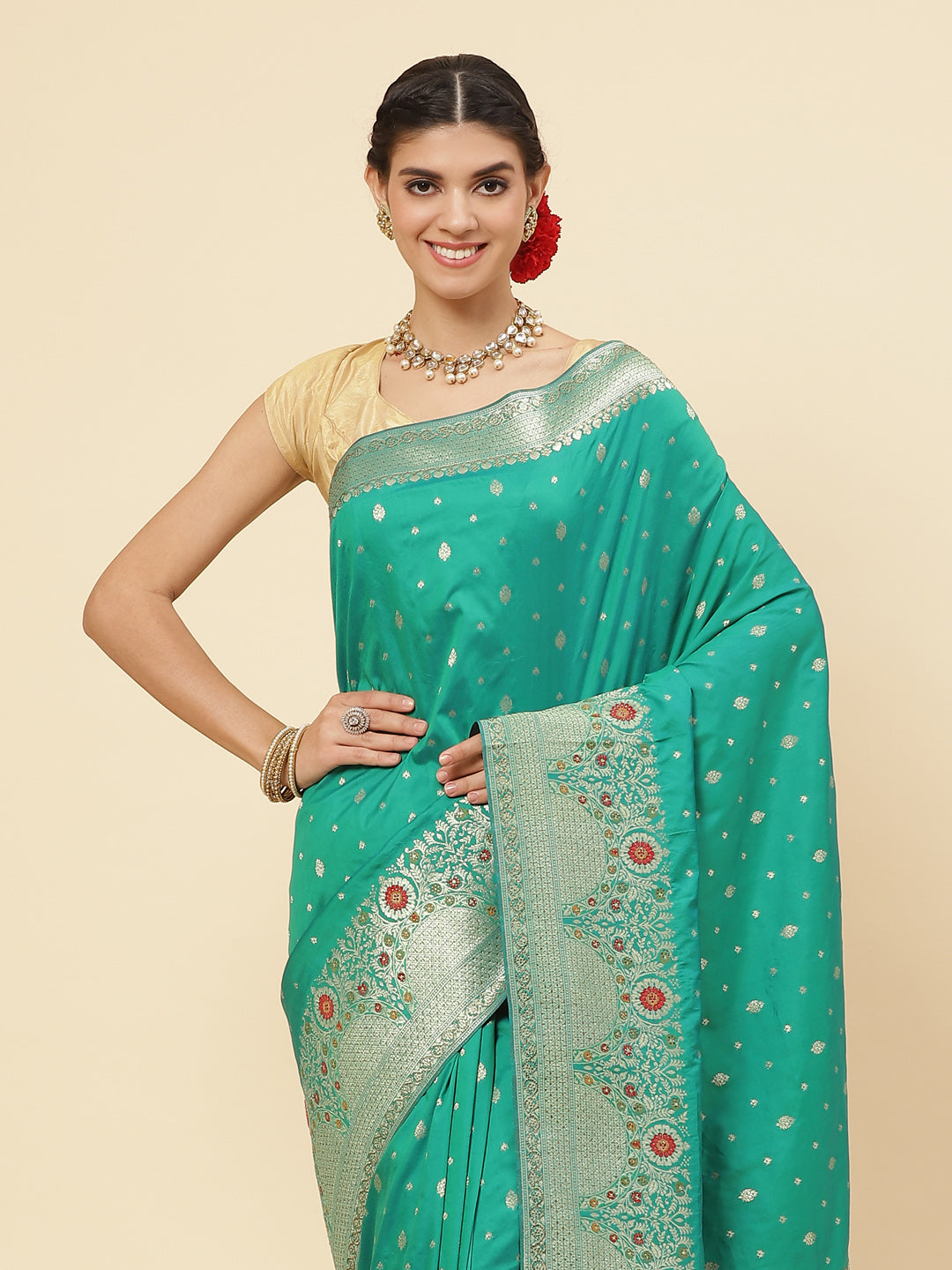 Banarasi Saree with Stone Booti