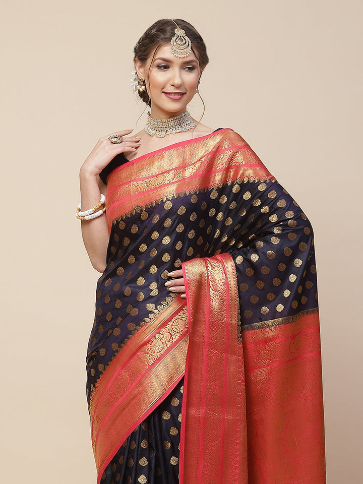 Zari Border Woven Art Handloom Saree