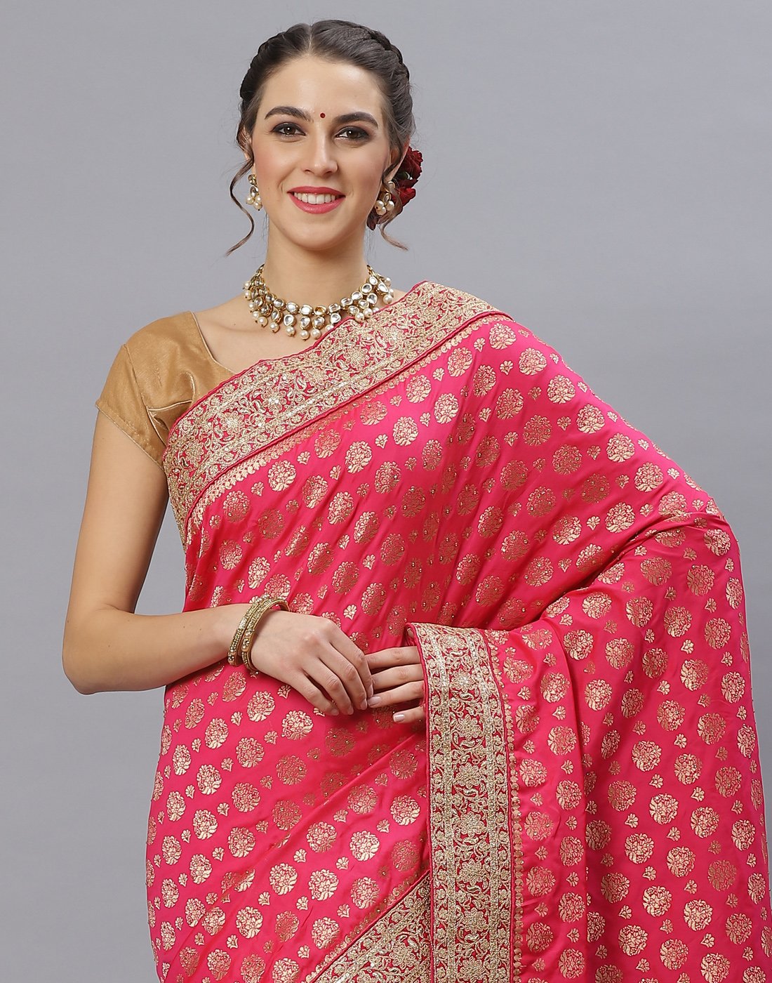 Banarasi Silk Woven Embroidery Saree