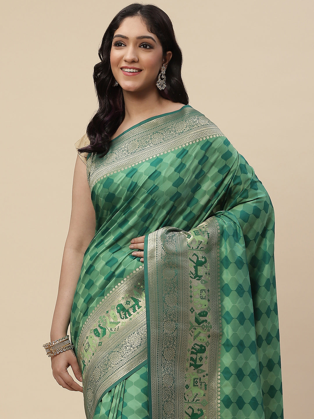 Zari Border Handloom Woven Saree