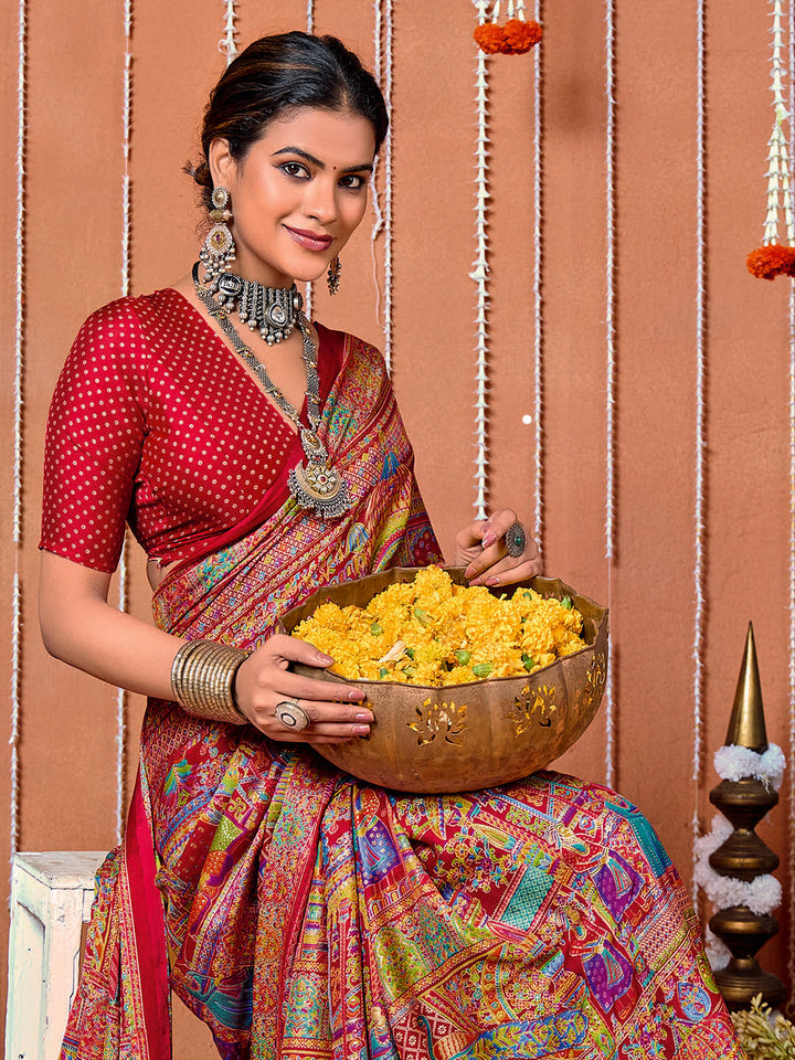 Printed Art Silk Saree