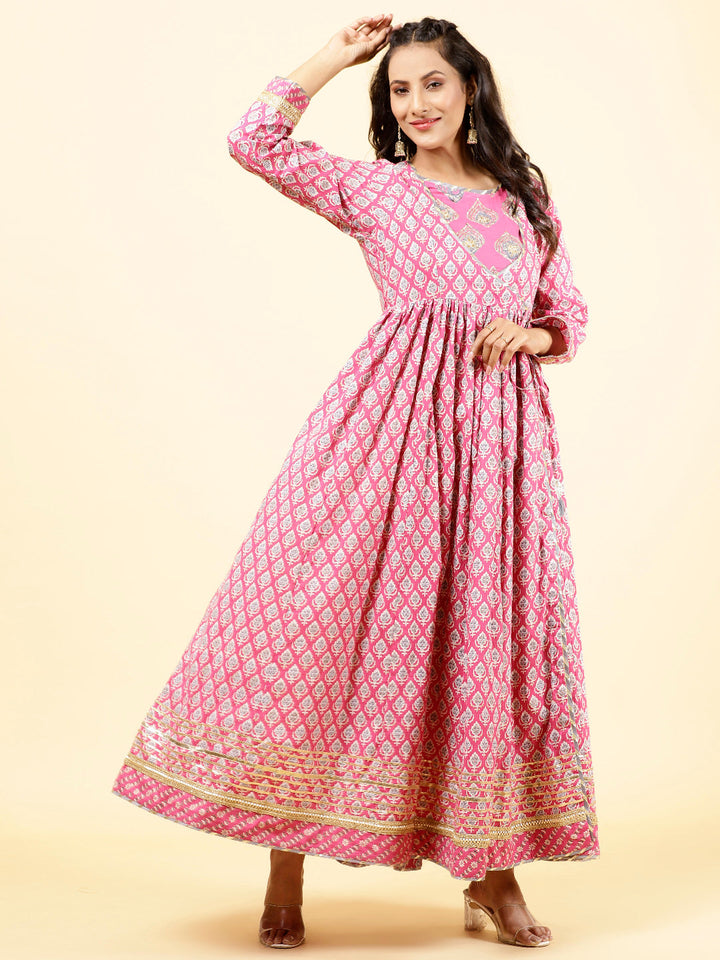 Floral Printed Cotton Kurta