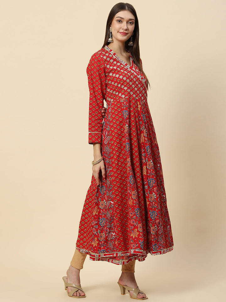 Printed Cotton Anarkali Kurta