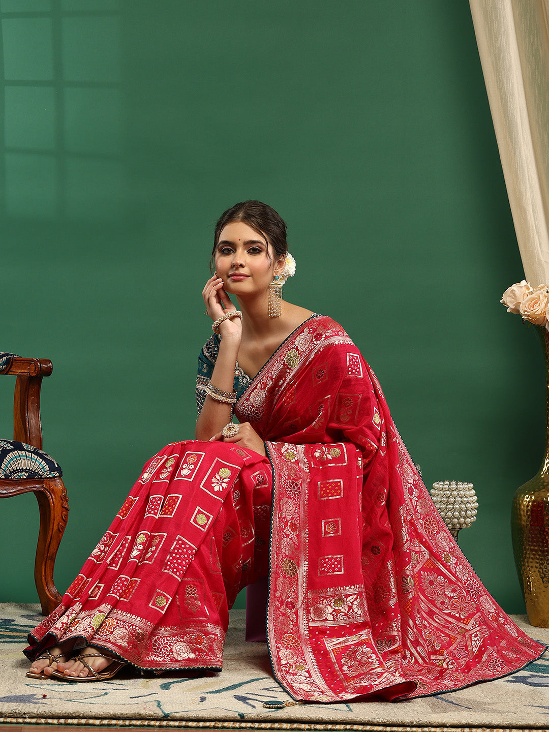 Embroidered Banarasi Saree