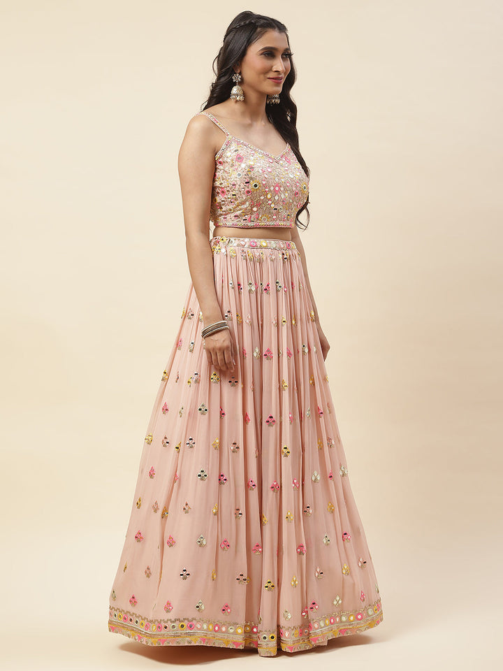 Georgette Lehenga Choli With Jacket