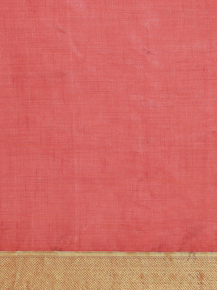Plain Zari Border Art Handloom Woven Saree
