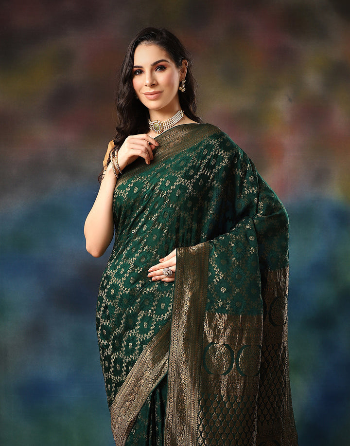 Zari Jaal Crepe Saree