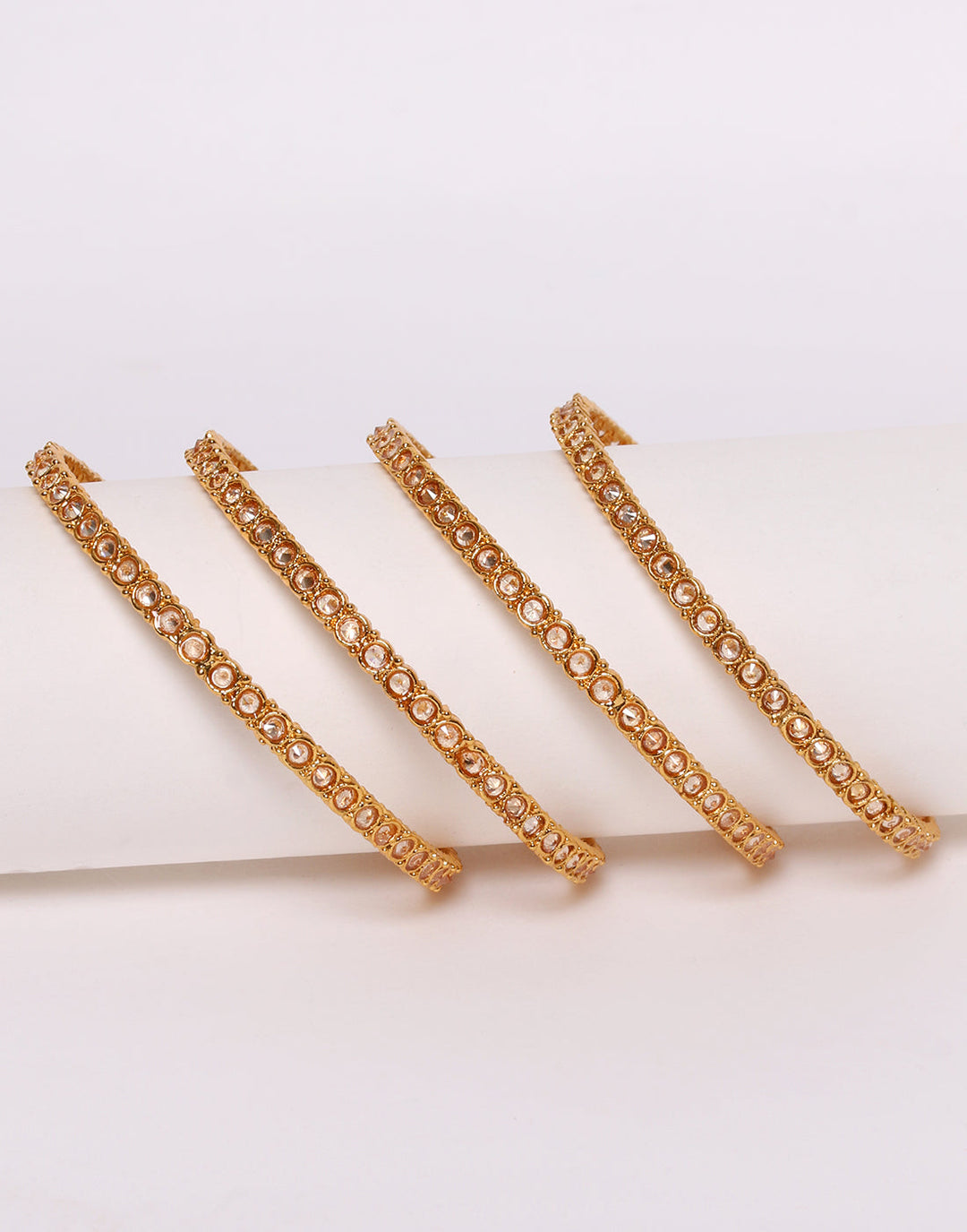 Elegant Gold Toned Bangle Set
