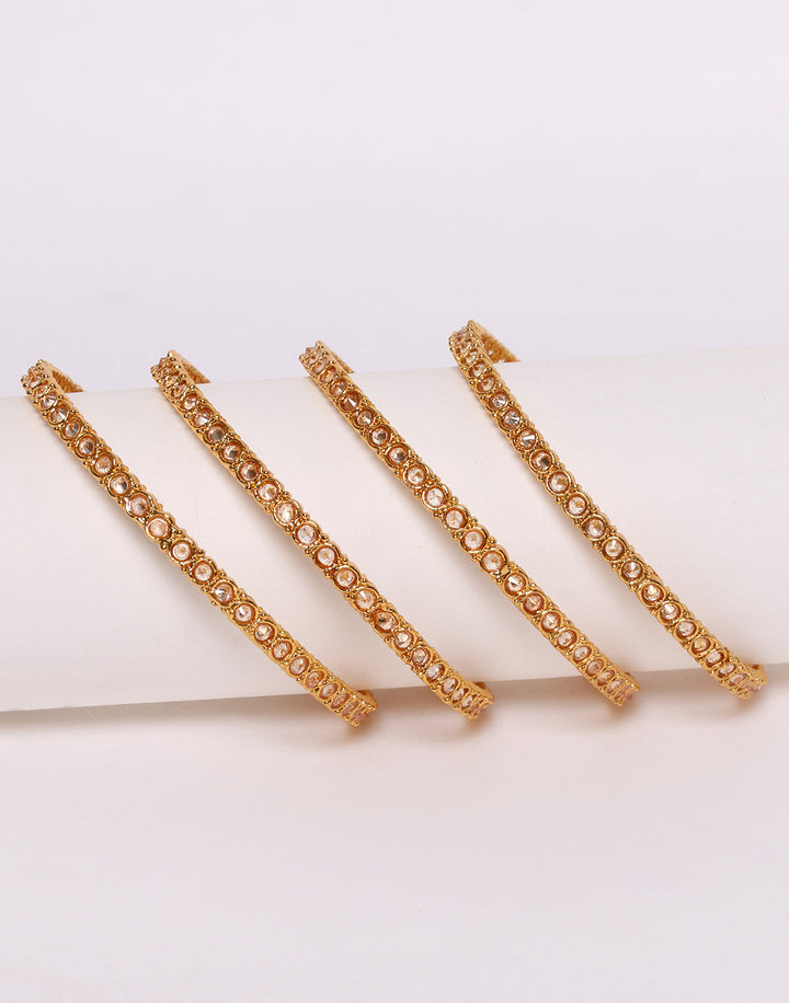 Elegant Gold Toned Bangle Set