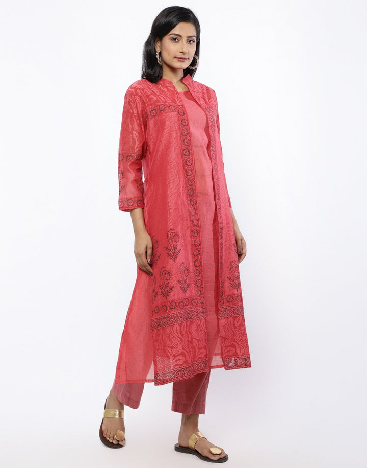 Embroidered Cotton Chanderi Kurti