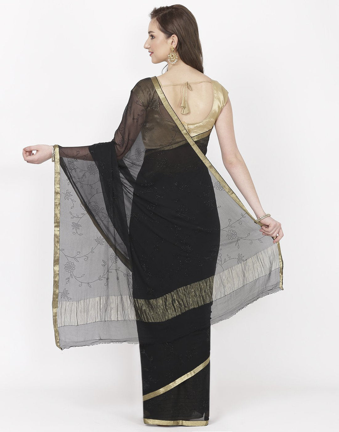 Black Chiffon Saree
