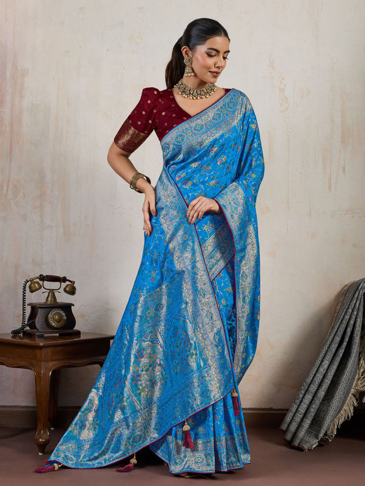 Woven Design Makhmal Silk Saree