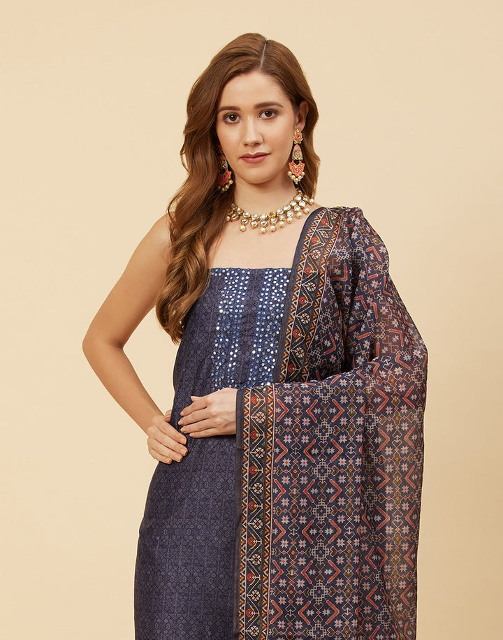 Embroidered Chanderi Suit Piece
