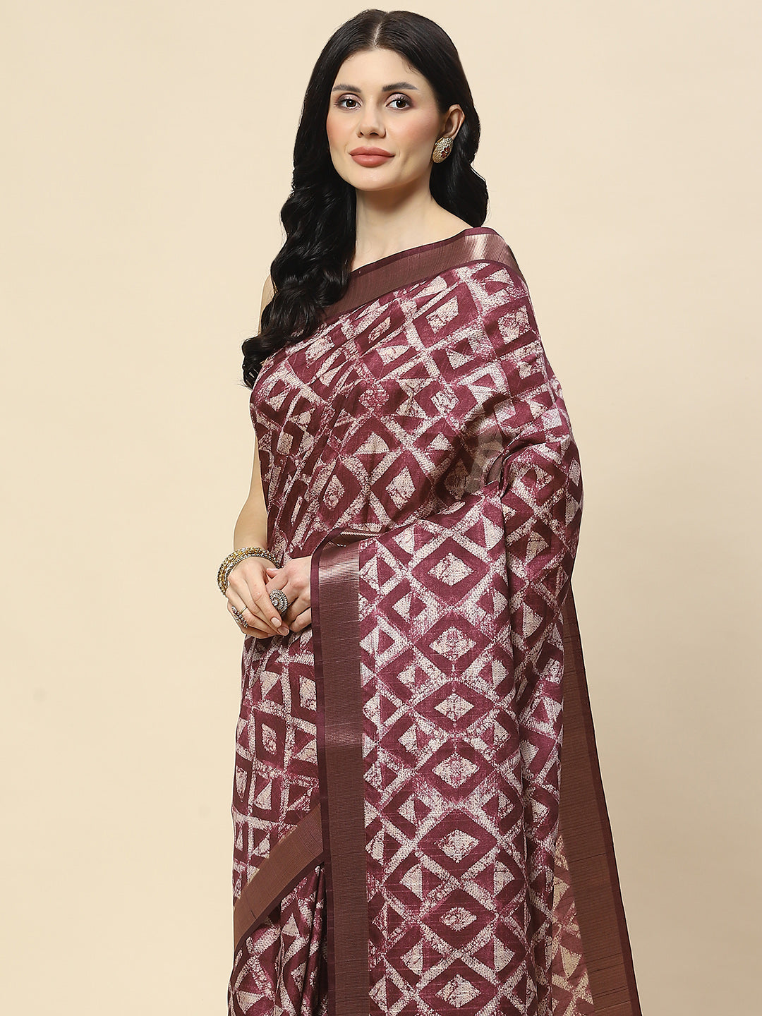 Digital Print Art Tussar Saree