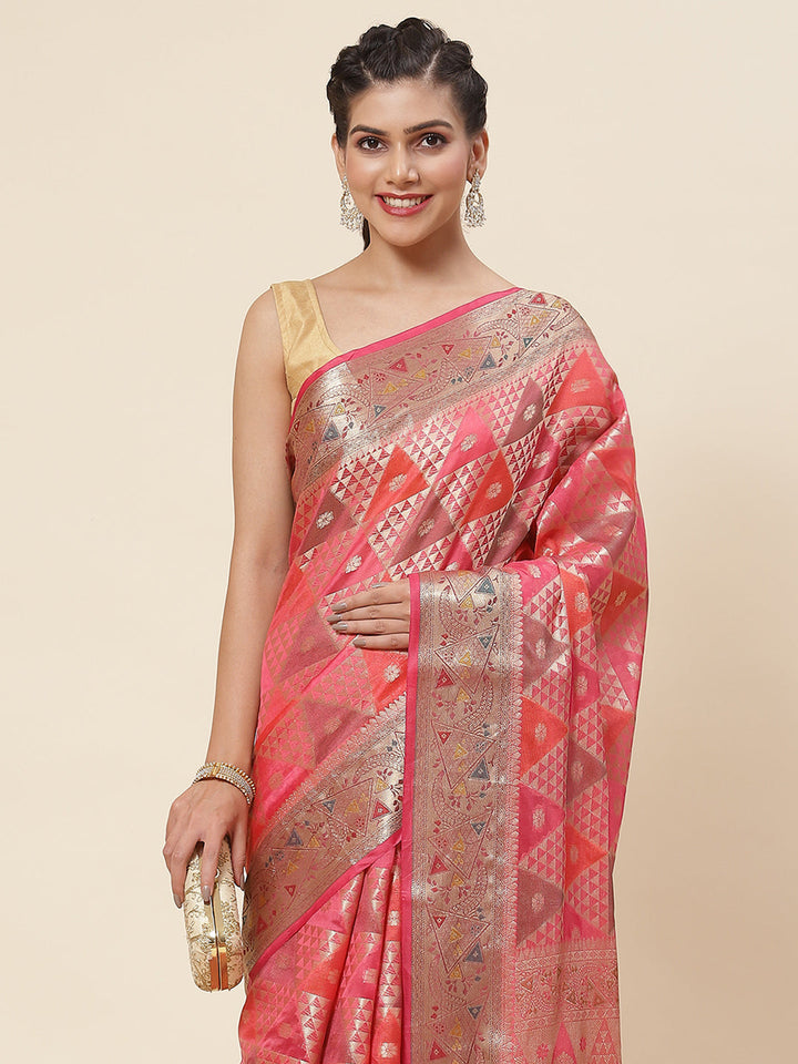 Zari Jaal Woven Cotton Saree