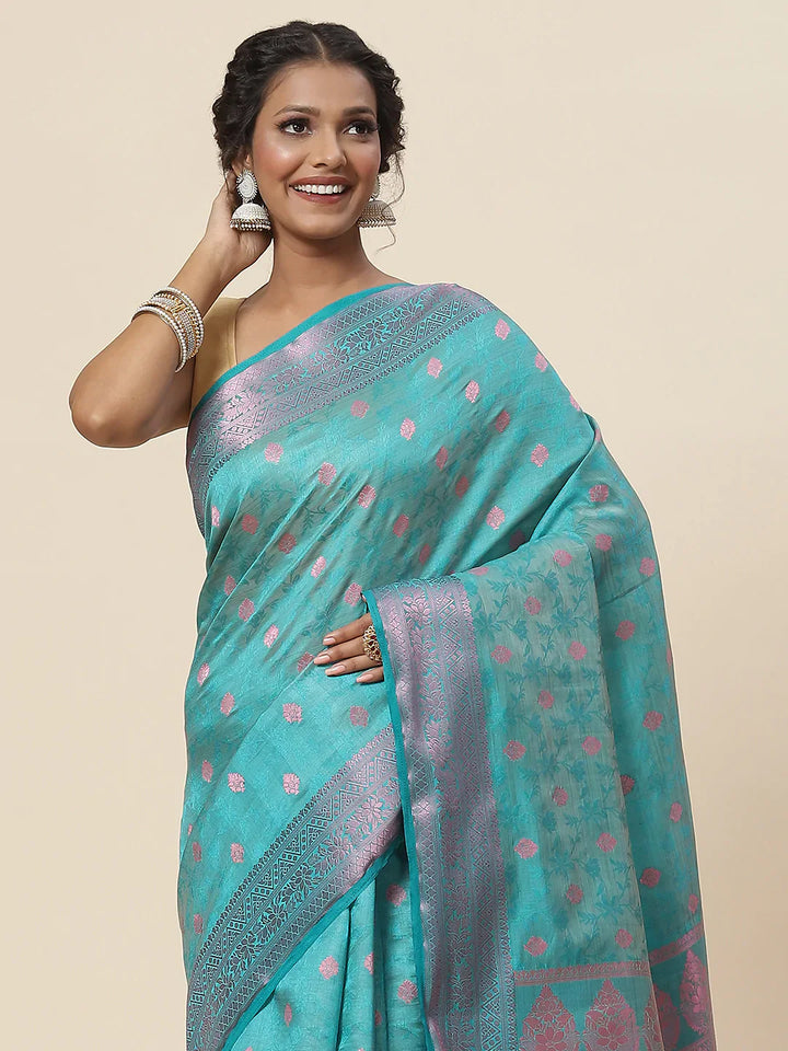 Zari Booti Handloom Woven Saree