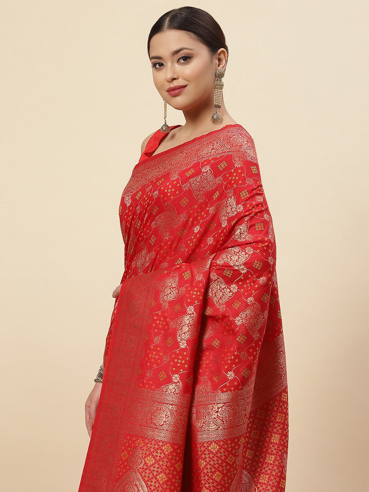 Zari Jaal Handloom Woven Saree