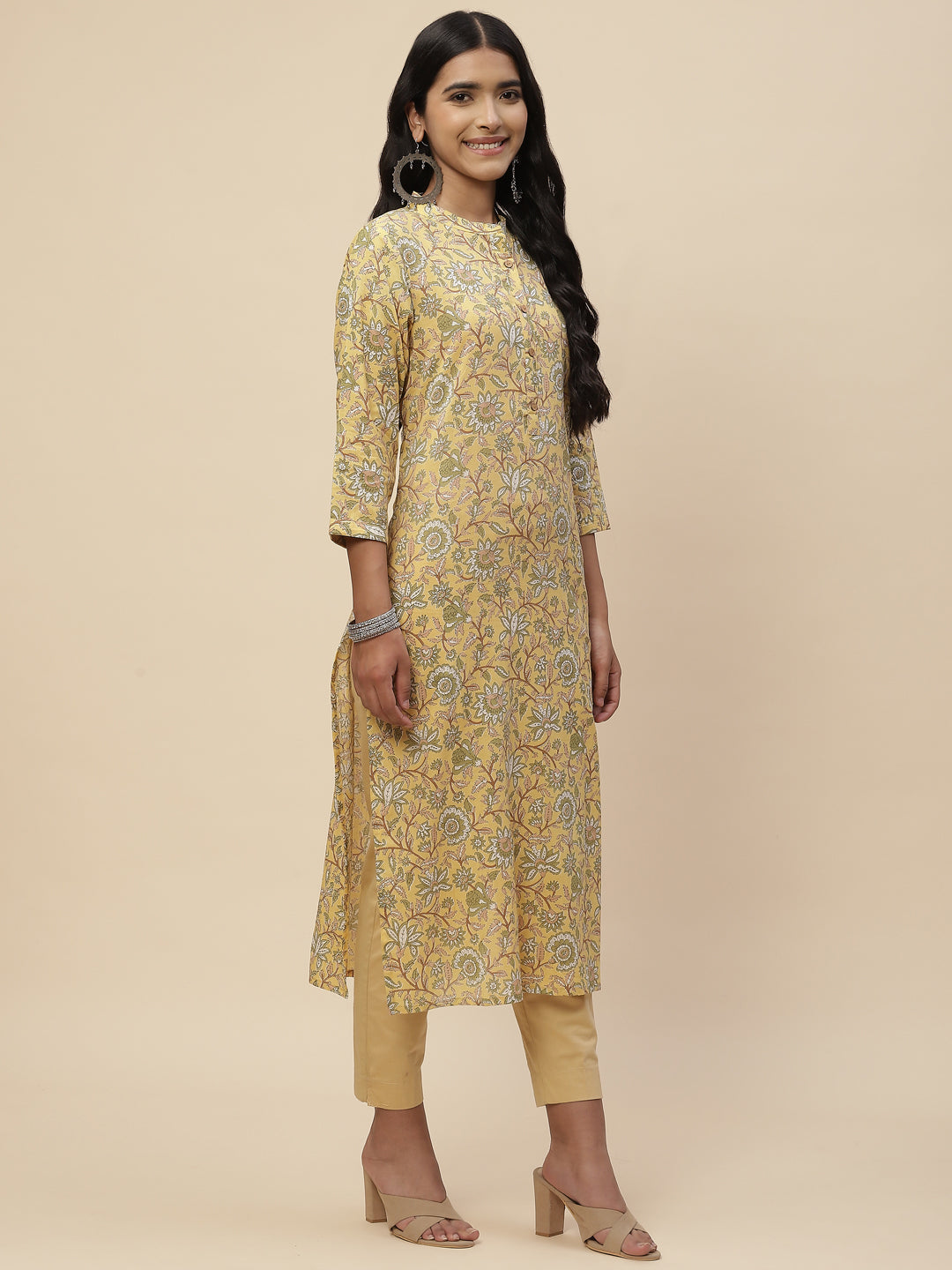 Floral Printed Cotton Kurta