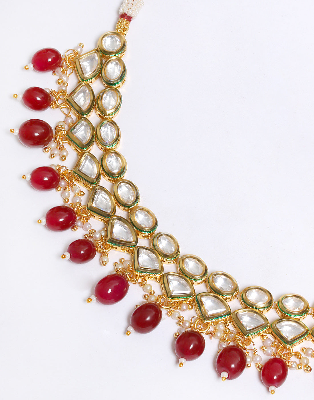Elegant Gold Plated Kundan Necklace Set