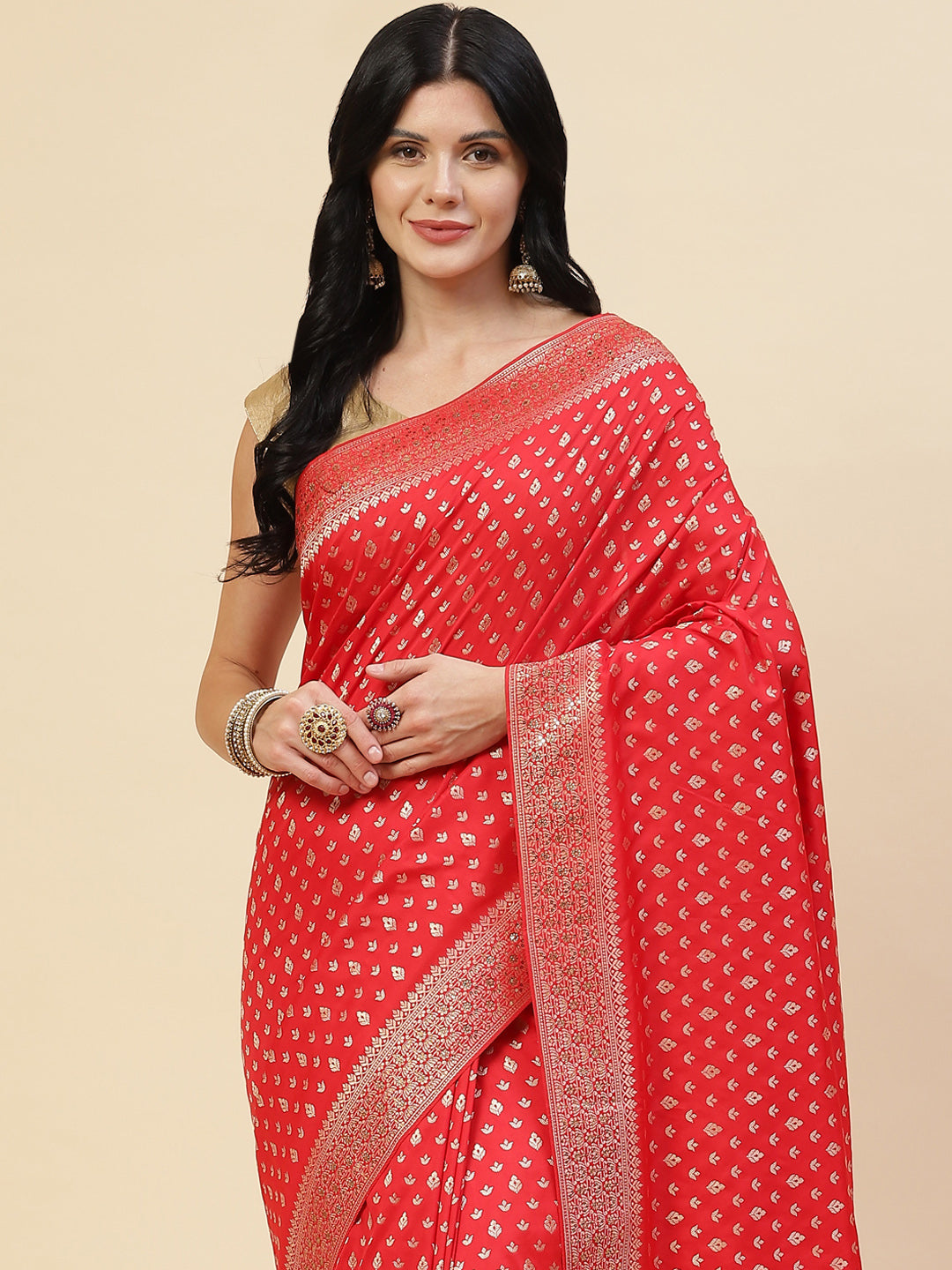 Stone Booti Banarasi Woven Saree