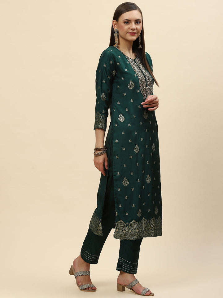 Banarasi Handloom Kurta With Pants &amp; Dupatta