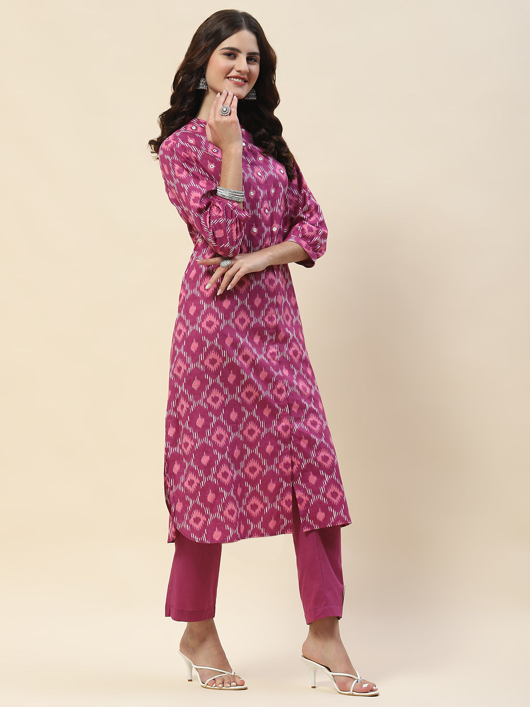 Printed Cotton Kurta Set