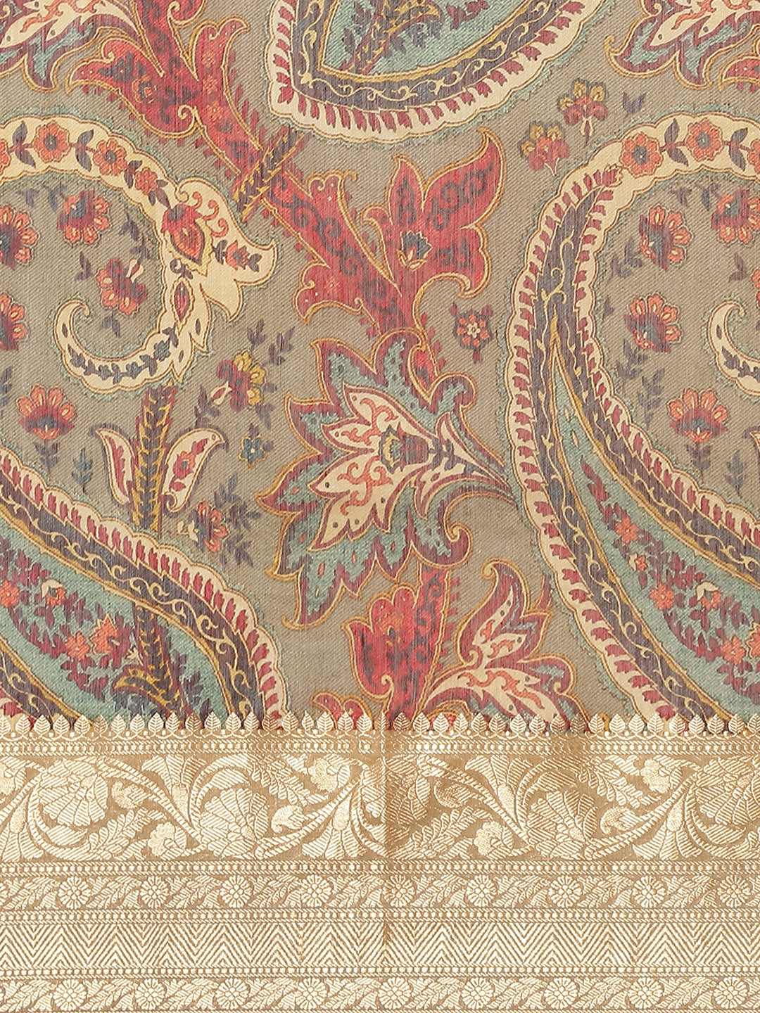 Printed Jamawar Tussar Saree