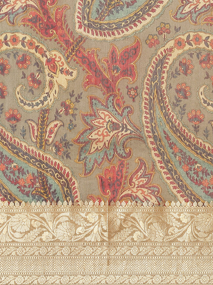Printed Jamawar Tussar Saree