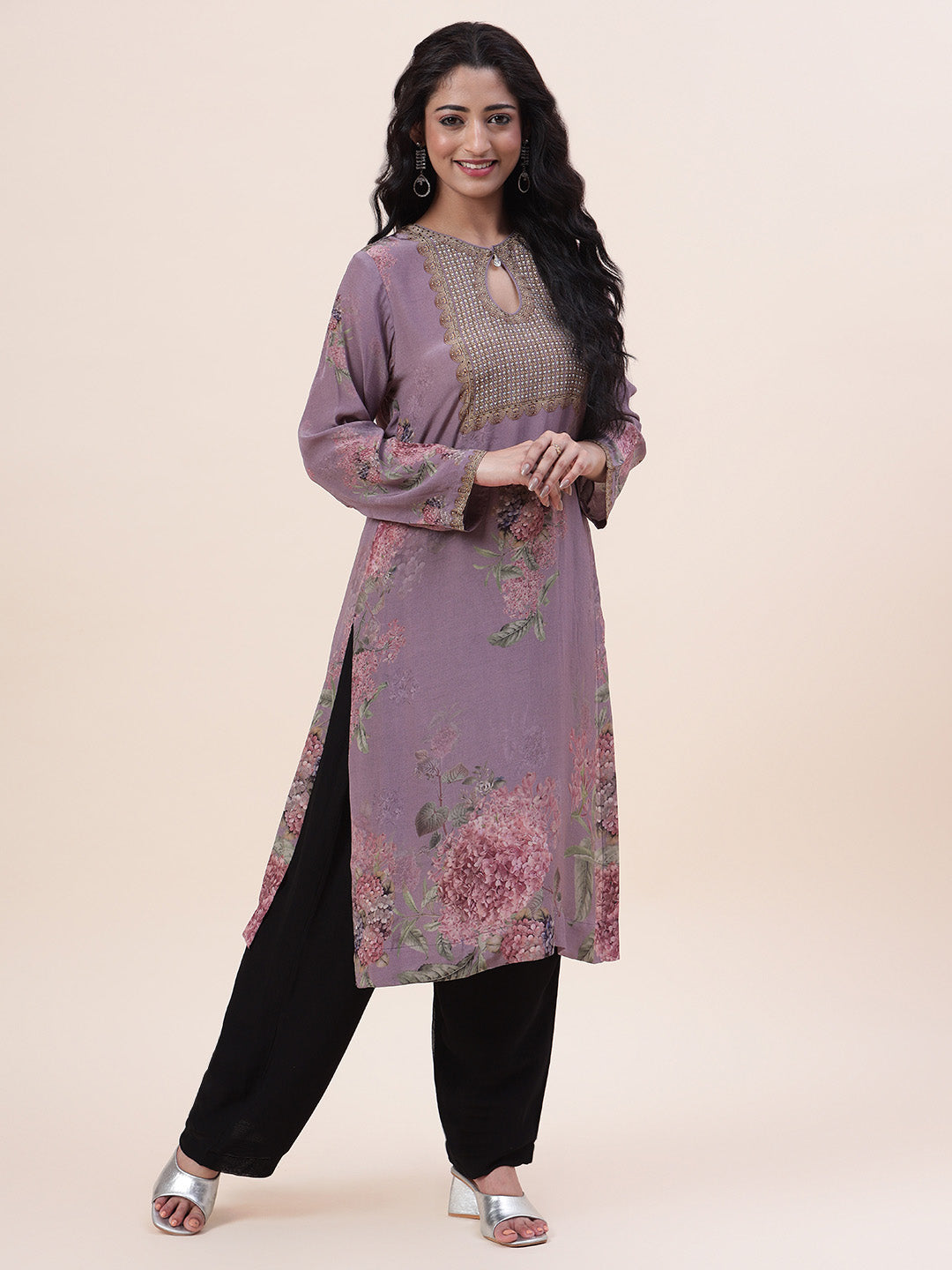 Digital Printed Crepe Kurta