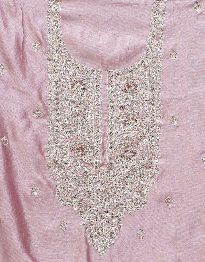 Embroidered Handloom Dupion Suit Piece