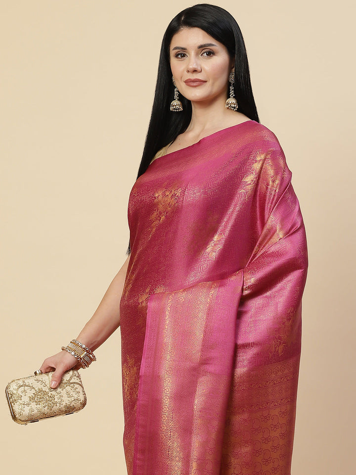 Zari Jaal Handloom Woven Saree