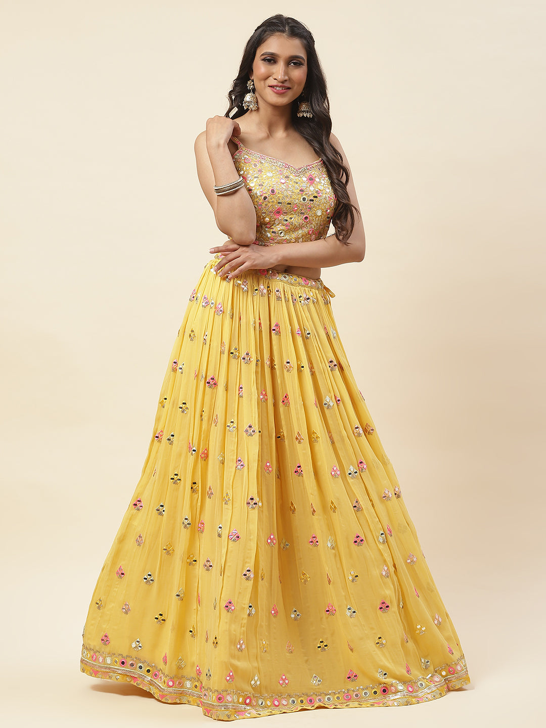 Georgette Lehenga Choli with embroidery