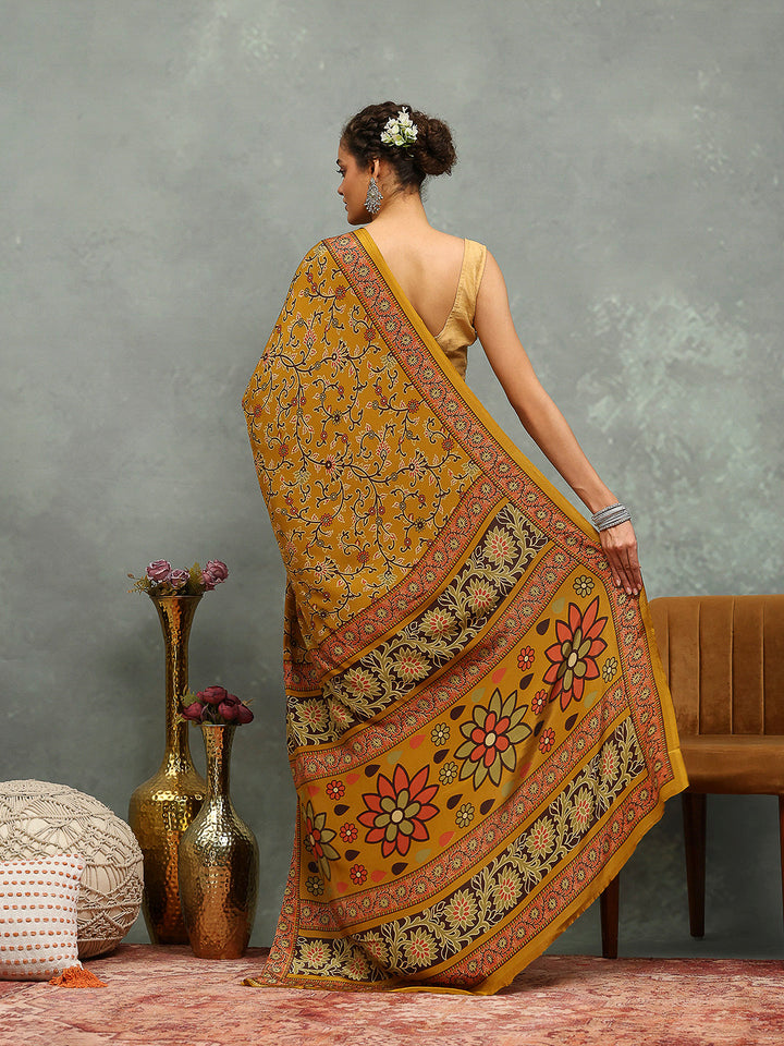 Digital Printed Crepe Saree