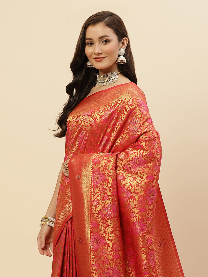 Stone Jaal Art Handloom Woven Saree