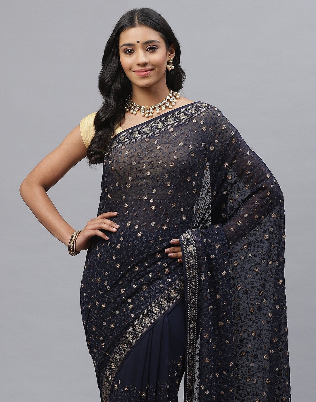 Art GGT Embroidery Saree