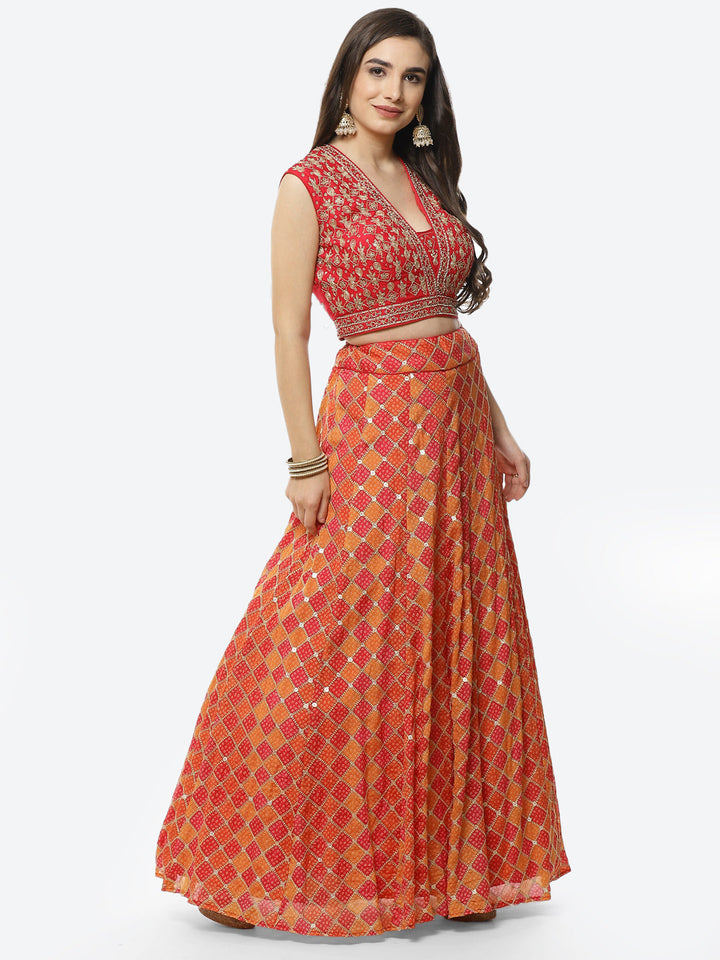 Sequence Georgette Lehenga With Choli And Net Dupatta