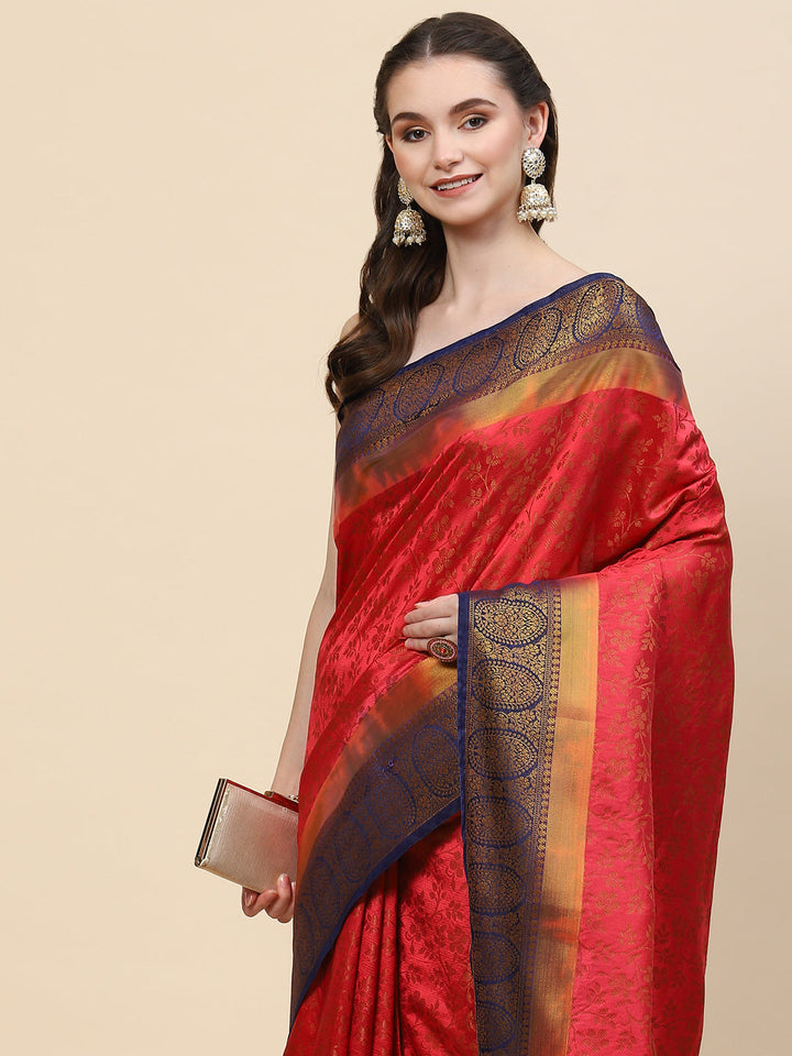 Resham Zari Border Handloom Woven Saree