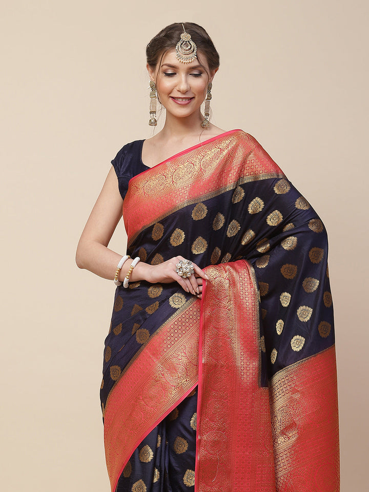 Zari Booti Woven Art Handloom Saree