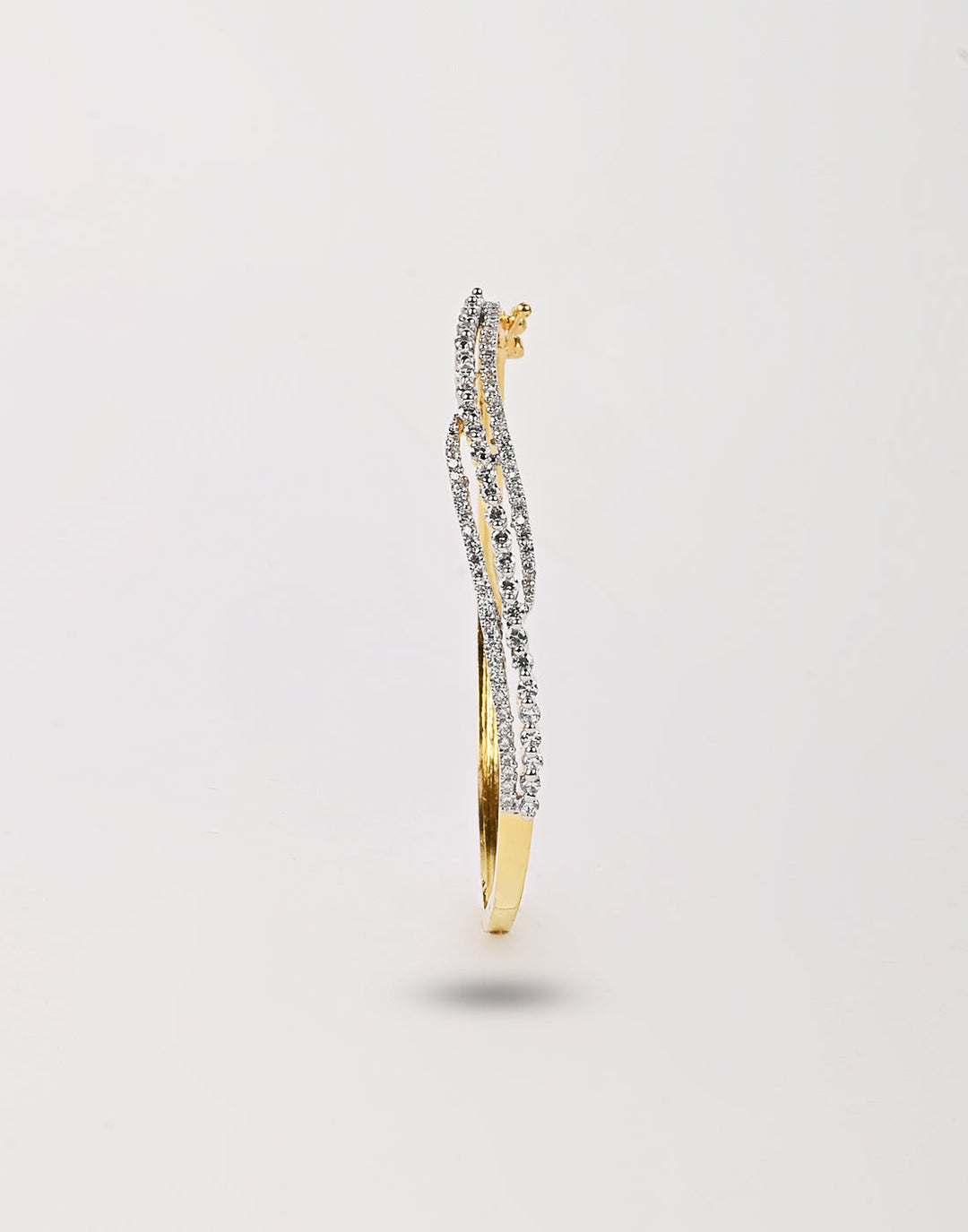 Gold Plated Bracelet Embellished With Diamond Stone