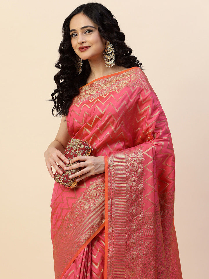 Zari Jaal Woven Banaras Saree