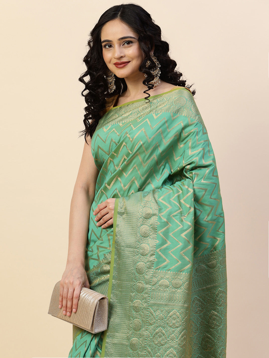 Zari Jaal Woven Banaras Saree