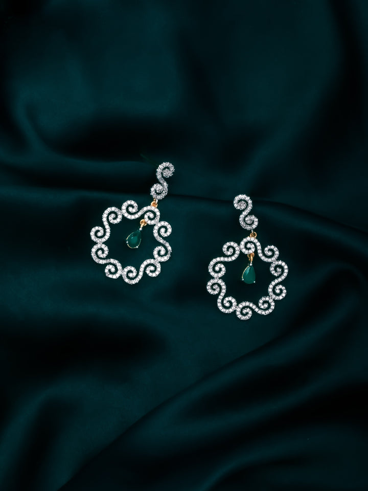 White Stones Drop &amp; Danglers Earrings