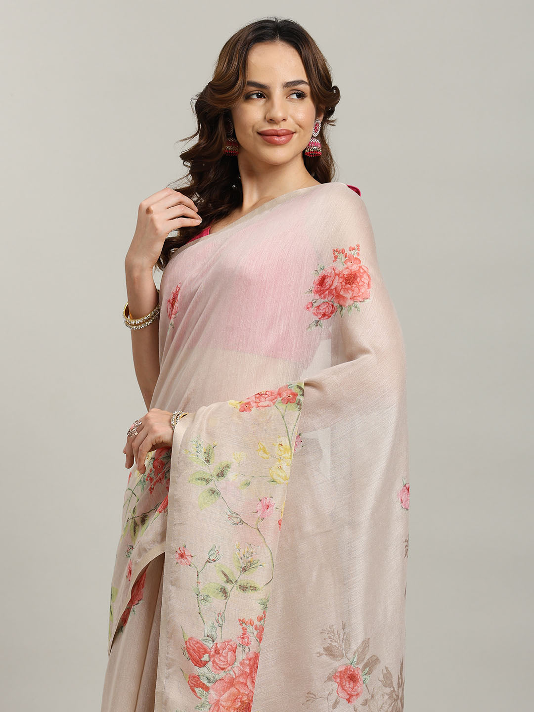 Maheshwari Printed Dola Cotton Saree