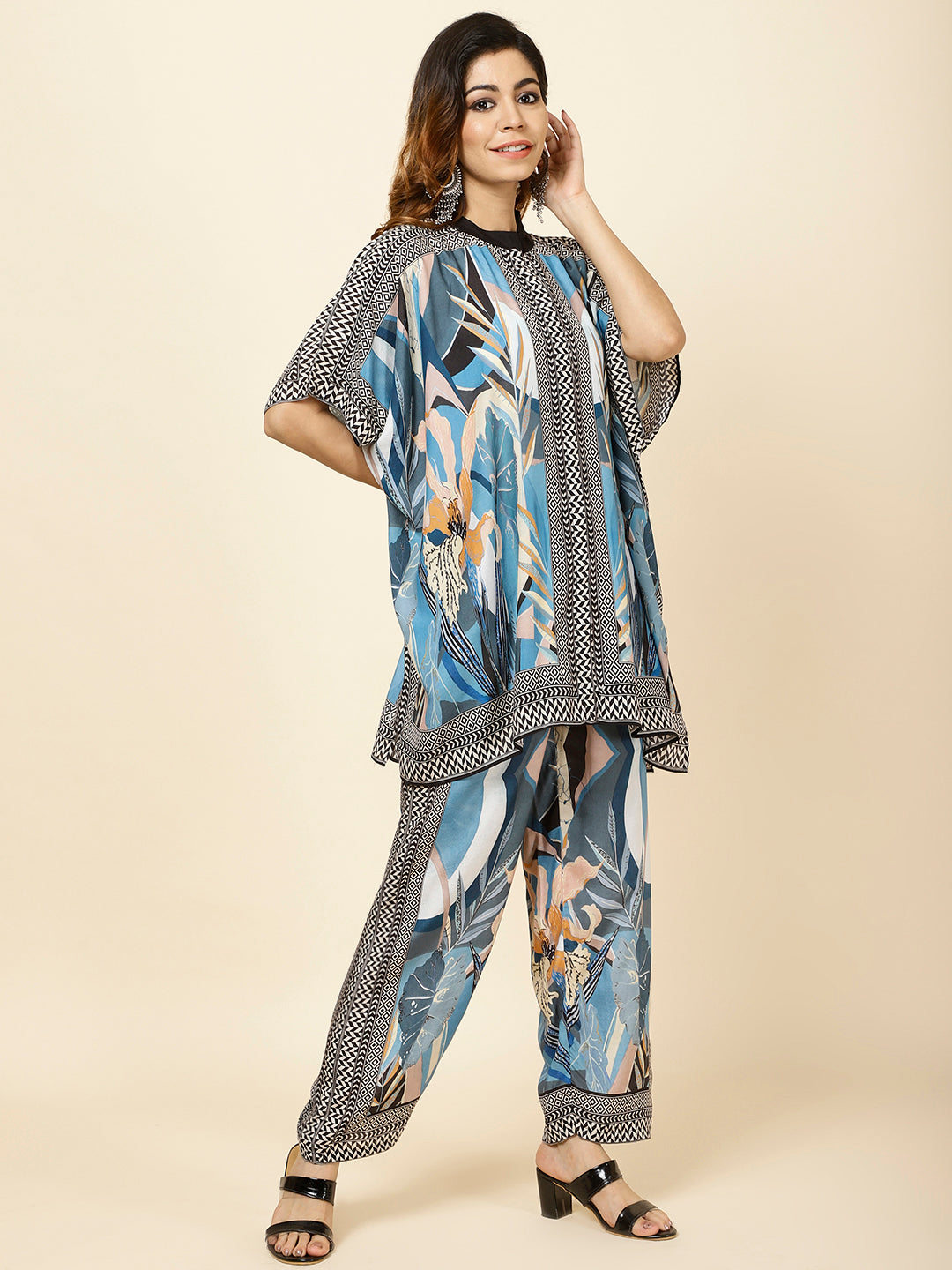 Printed Muslin Kurti With Pants