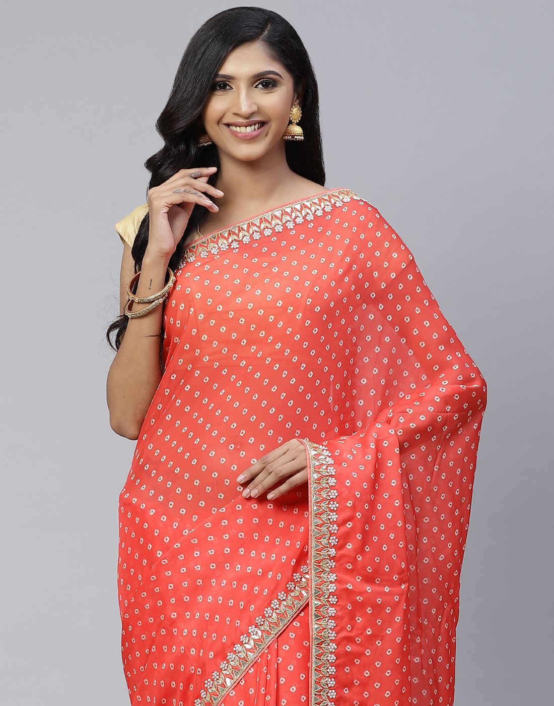 Printed Organza Saree