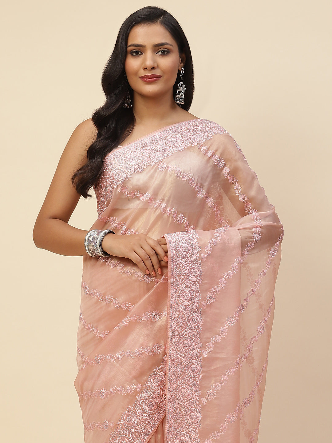 Stone Embroidered Banarasi Saree
