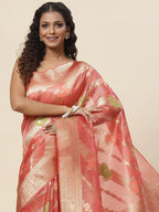 Floral Zari Jaal Handloom Woven Saree