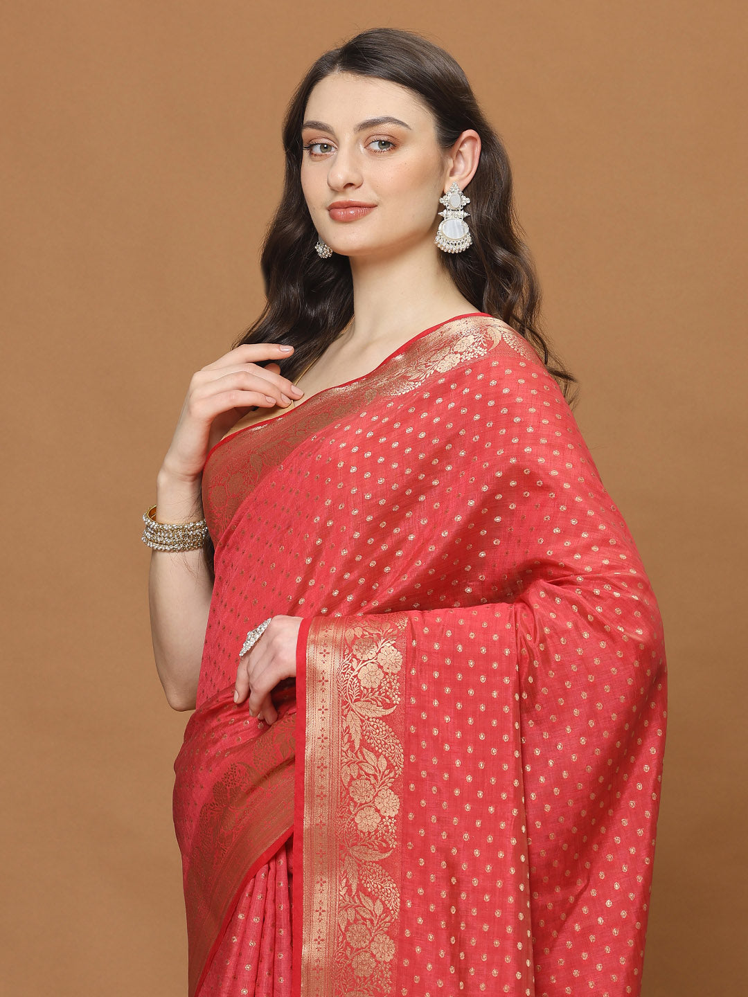 Zari Border Art Silk Woven Saree